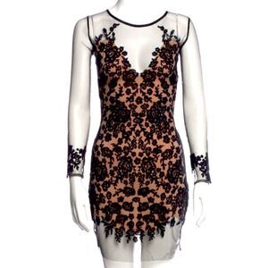 FOR LOVE & LEMONS Lace & Mesh Dress |Size: XS|